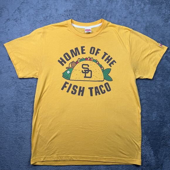 HOMAGE Other - San Diego Padres Retro Vintage Shirt Home of the FISH TACO SD Homage Mens L